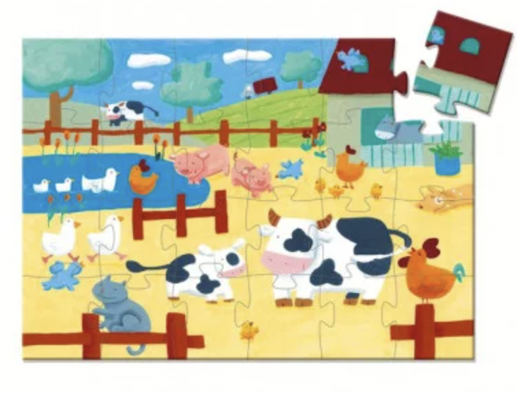 Puzzle - Les vaches à la ferme