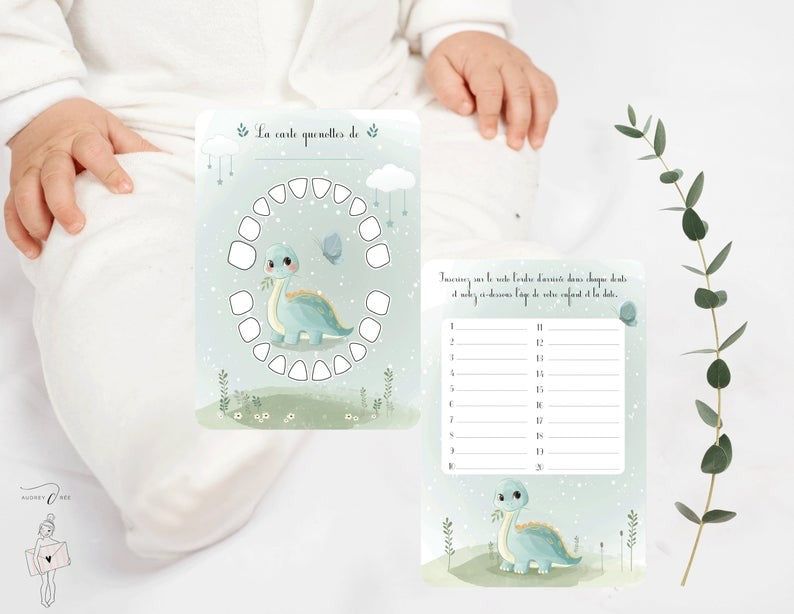 Carte Quenottes Dinosaure