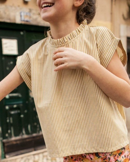 Blouse Kala - Rayures Olive