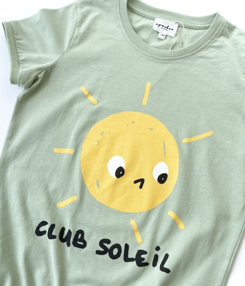 Tee- shirt "Club Soleil" - Vert amande