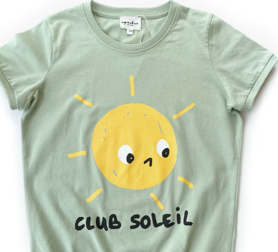 Tee- shirt "Club Soleil" - Vert amande