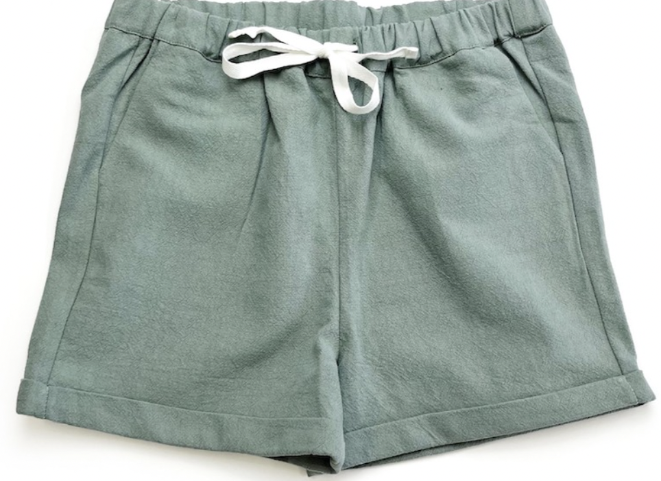 Short Raja - Coton lin céladon