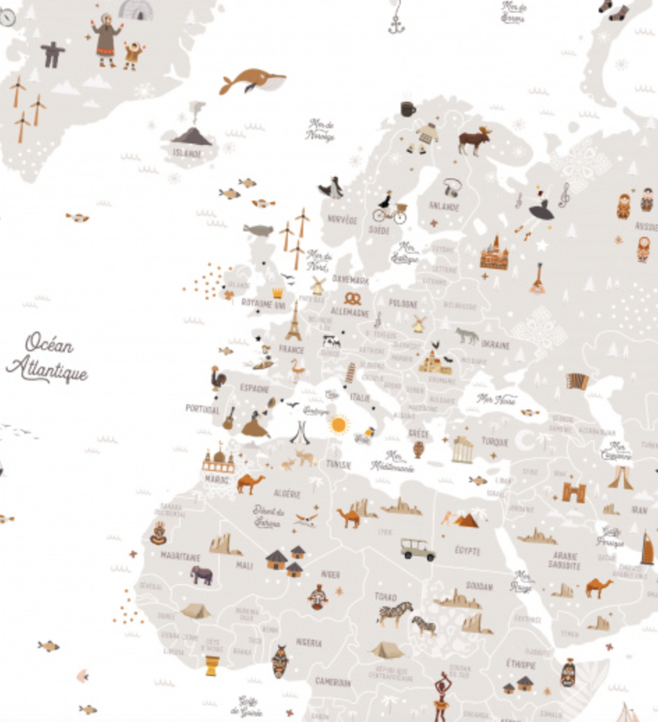 Affiche "Carte du monde"