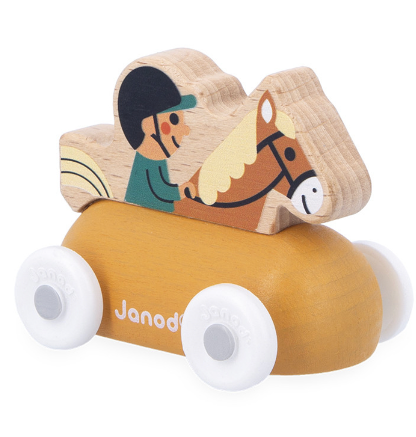 Véhicule en bois - Cavalier