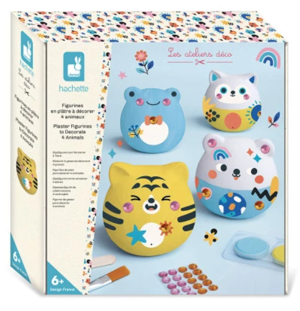 Les Ateliers déco - 6 animaux en plâtre à décorer