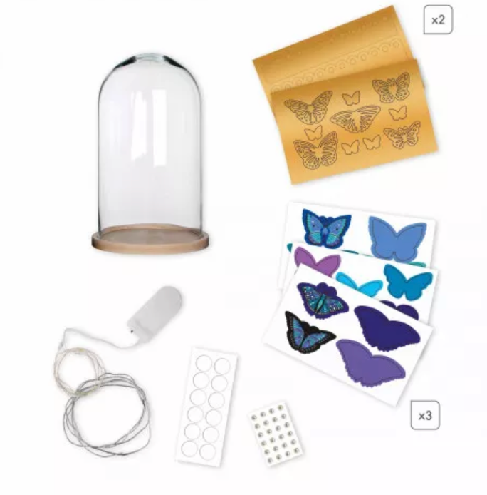 Les ateliers déco - Cloche lumineuse - Papillons à créer