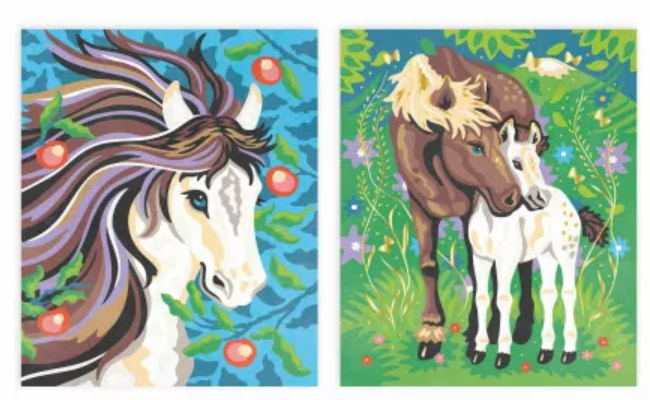 Les ateliers du calme - Peinture au numéro Aquarelle Chevaux