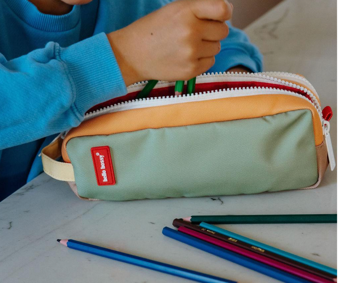 Trousse scolaire double compartiment - Mini safari