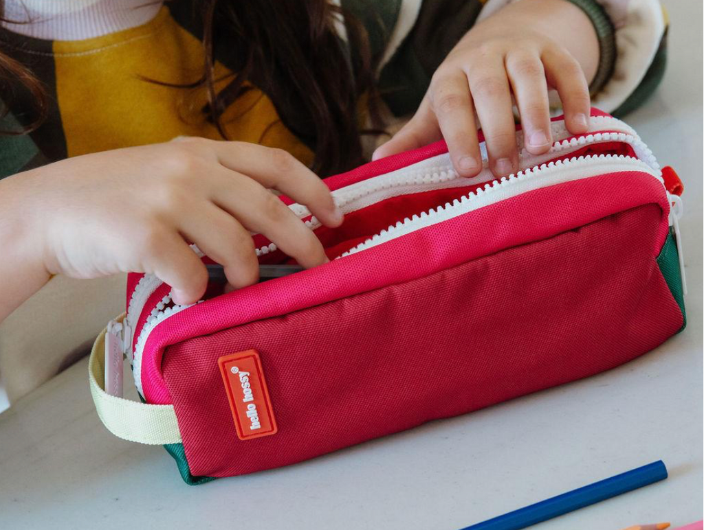 Trousse scolaire double compartiment - Mini Pastèque