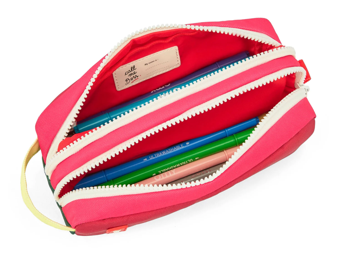 Trousse scolaire double compartiment - Mini Pastèque