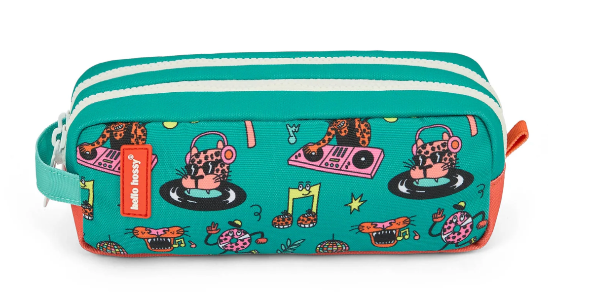 Trousse scolaire double compartiment - Disco Roar