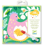 Coloriages magiques - Coucou caché maman-bébé du jardin