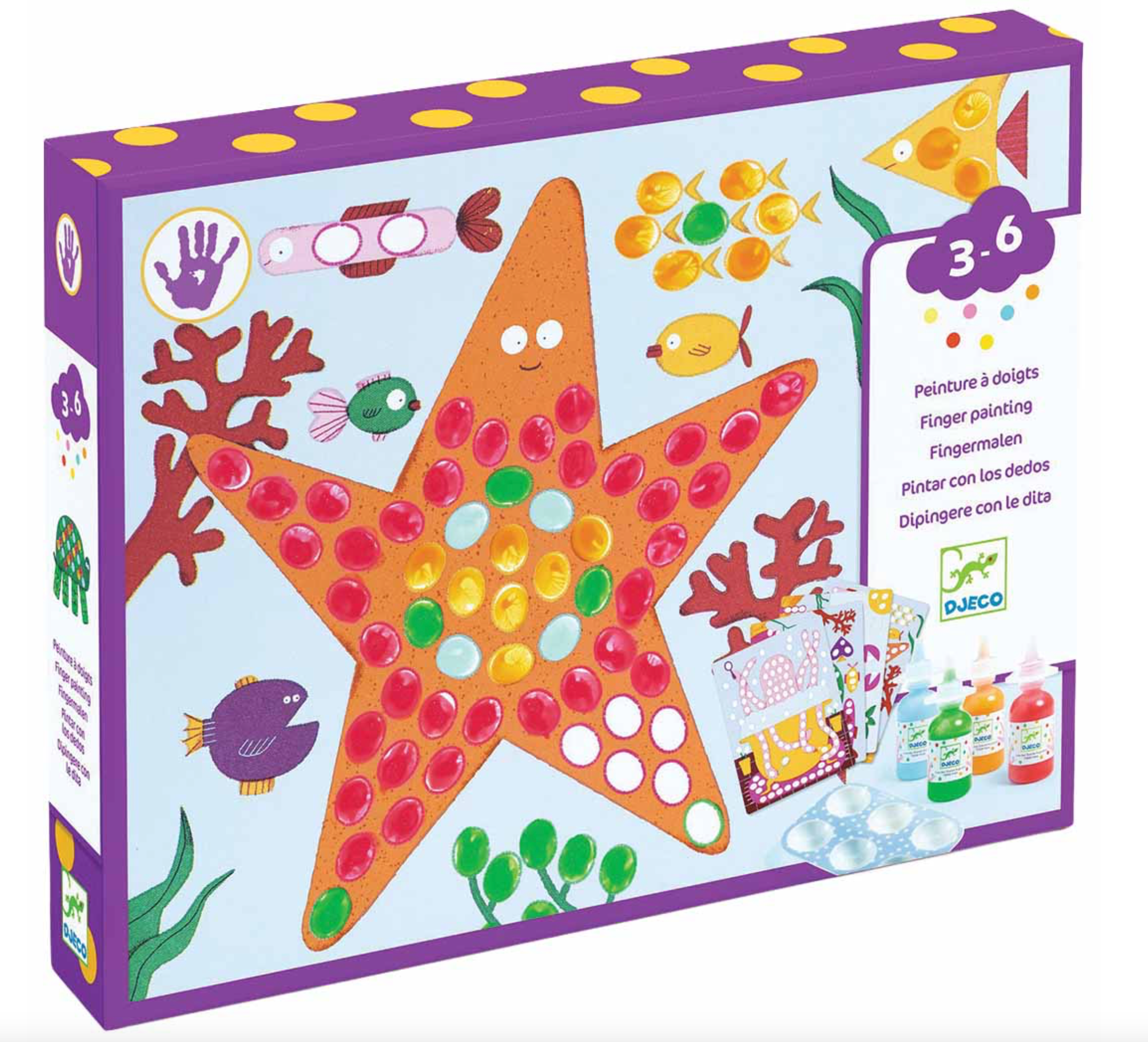 Peinture à doigts - Pois et poissons
