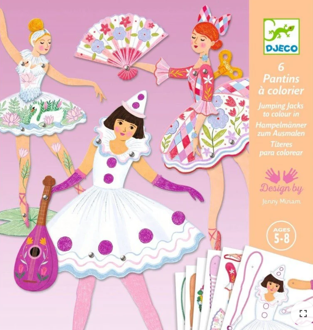 Pantins à colorier - Tutus