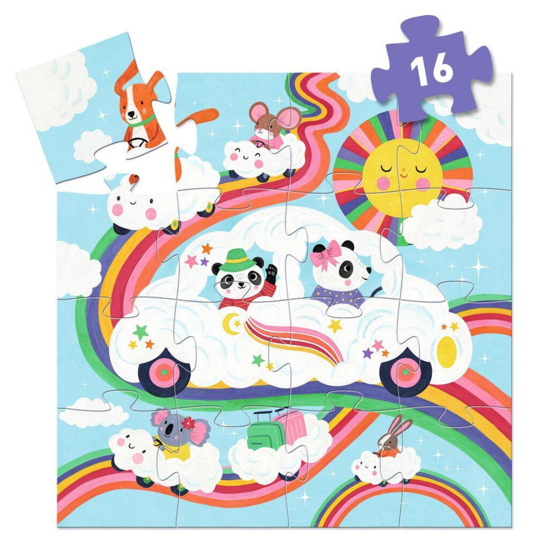 Puzzle - Voiture Nuage 16p