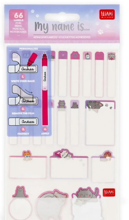 Set d'étiquettes - Kitty / Bear / Space