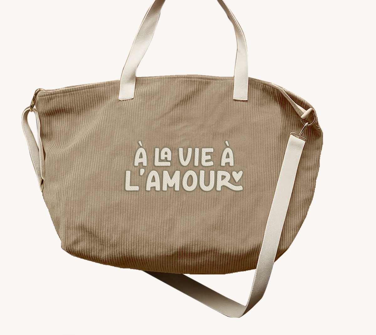 Sac XL velours - A la vie à l'amour