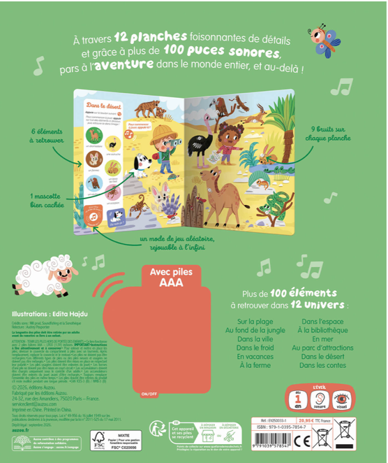 Cherche et trouve des tout petits sonore - A l'aventure