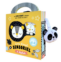 Livre d'éveil sensoriel à déplier - En noir et blanc