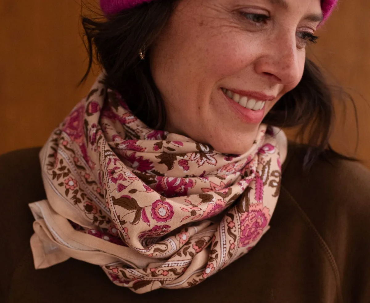 Grand foulard - Goa Pink