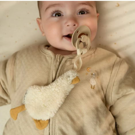 Attache-tétine doudou - Oie Blanche