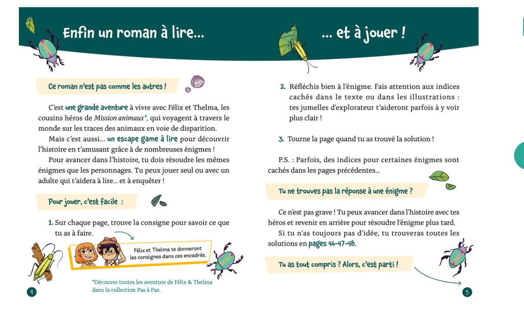 Mon roman énigme - Mission animaux aventures dans la savane