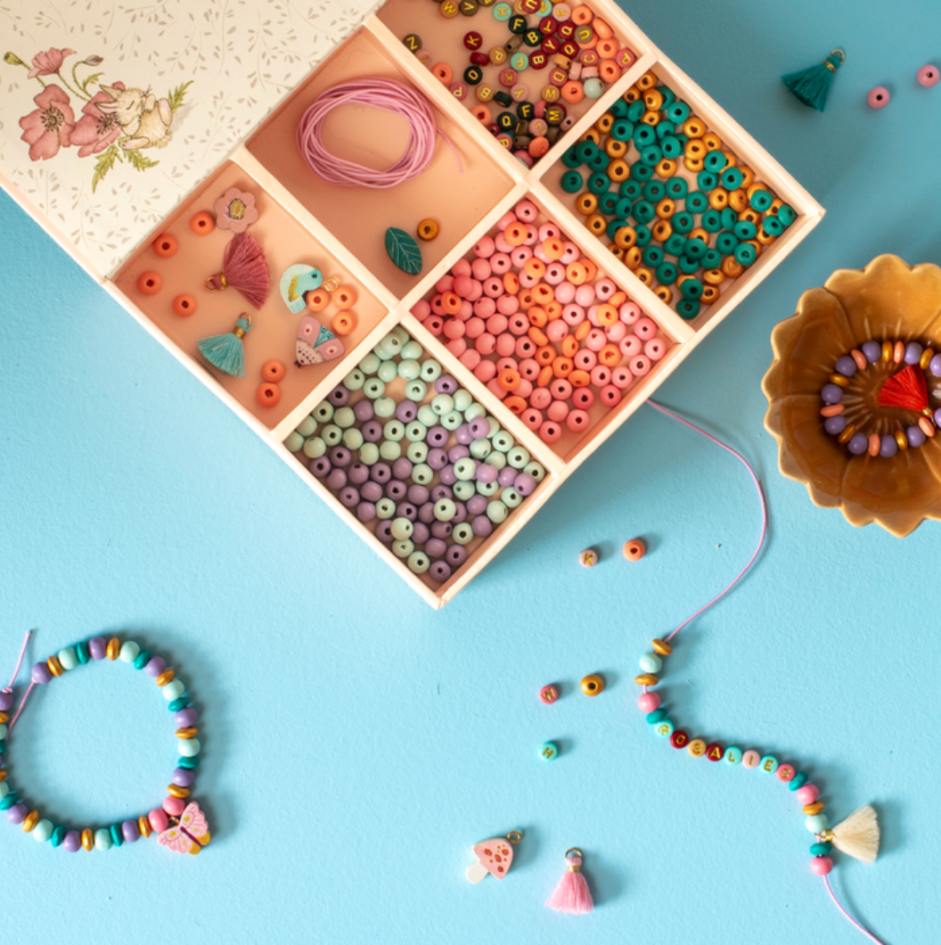 Coffret de perles en bois - Les Rosalies