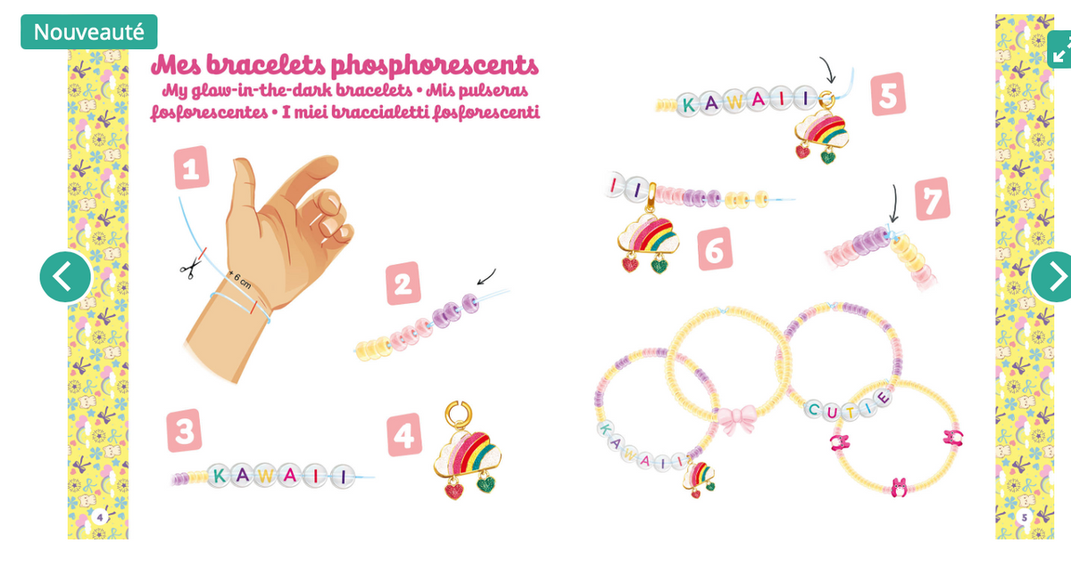 Ma boite à bijoux - Mes bracelets phospho kawaii