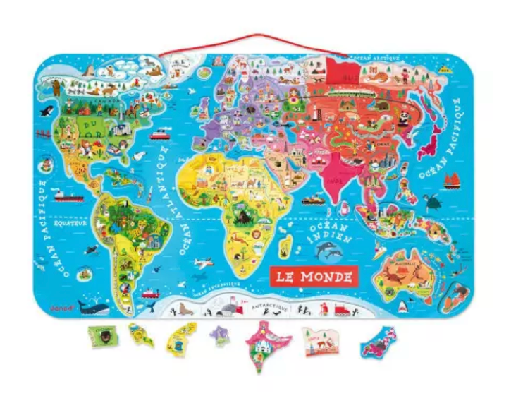 Puzzle Monde Magnétique 92P