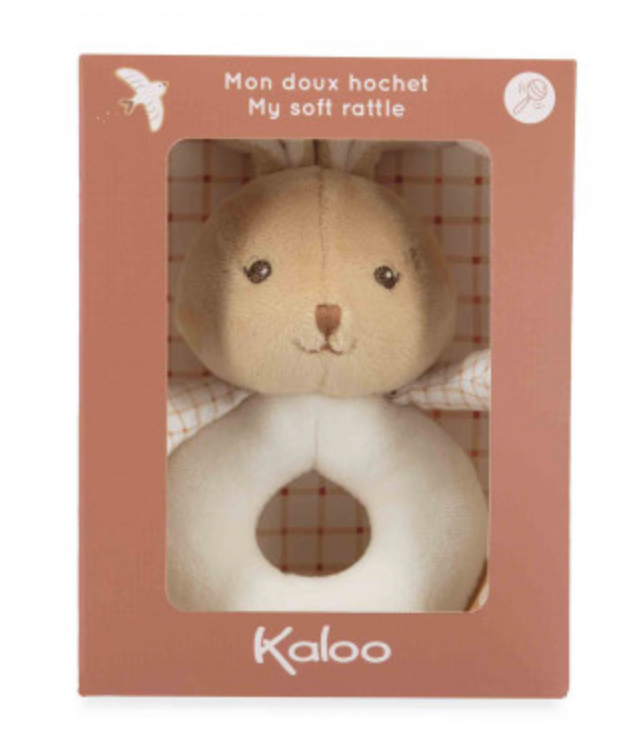 Doudou hochet - Lapin Blanc