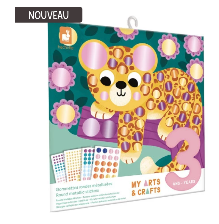 Coffret créatif - Gommettes rondes métal