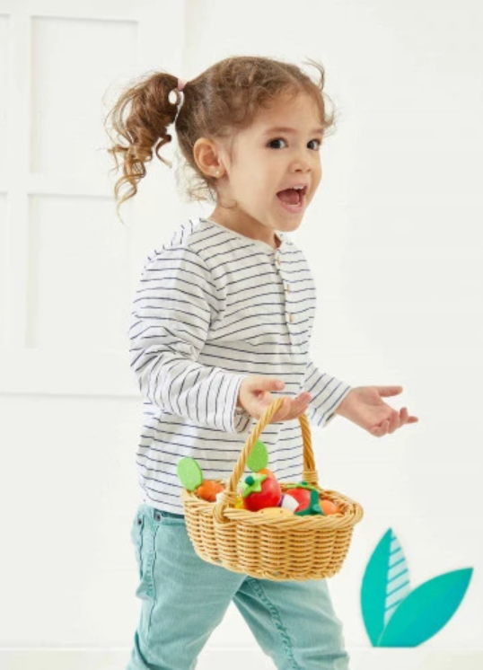 Panier 24 légumes en bois