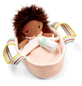 Poupon bébé Misha et son couffin- 21cm