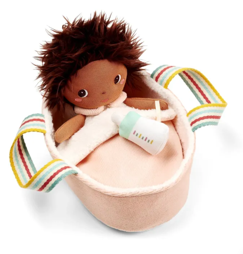 Poupon bébé Misha et son couffin- 21cm