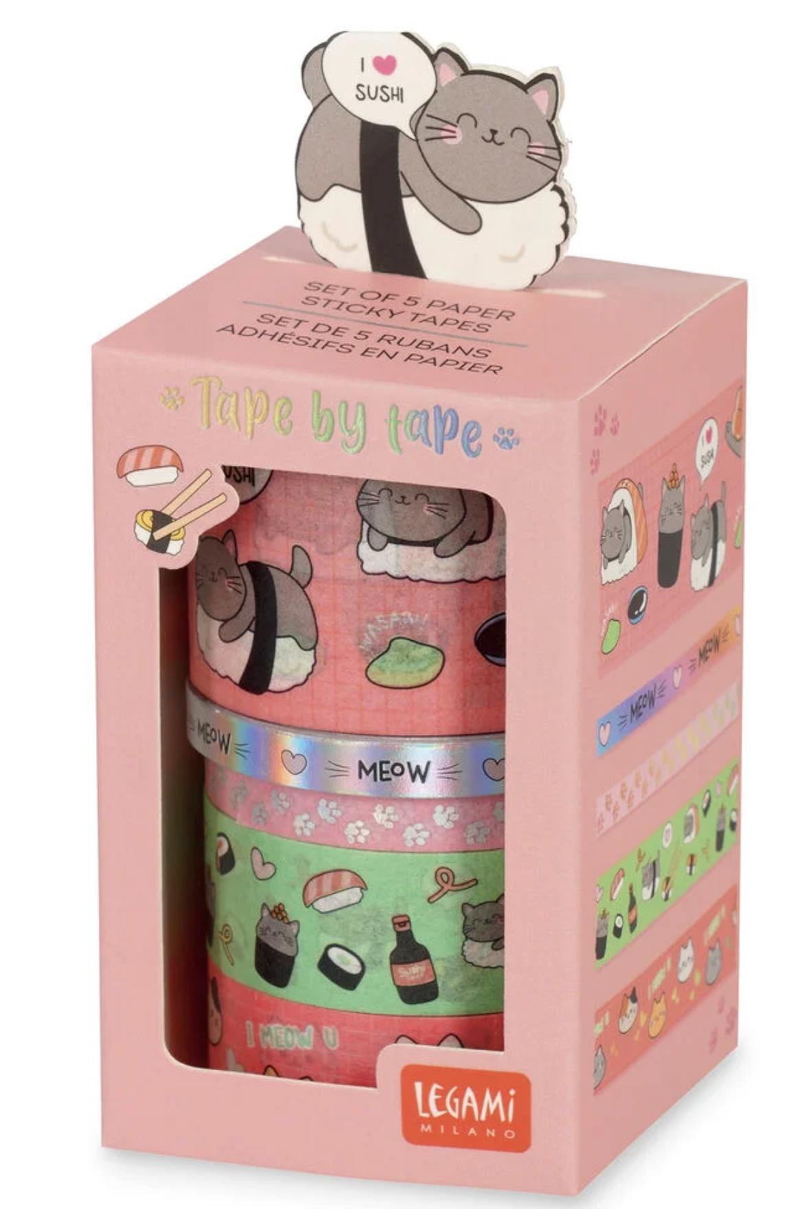 Set de 5 rubans adhésifs -  MEOW