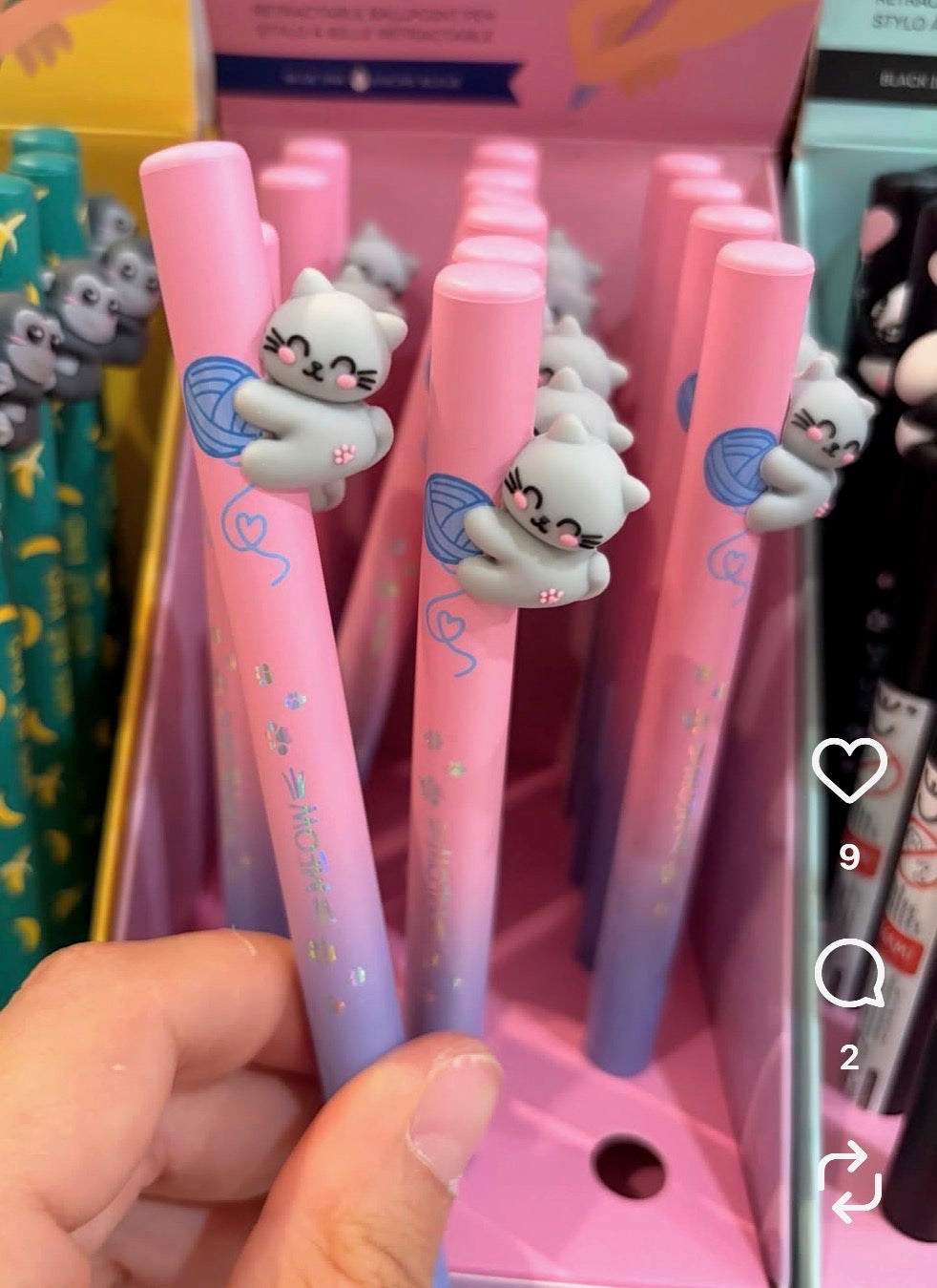 Stylo à bille rétractable - KITTY