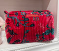 Pochette - Grande - Velours India - Rouge